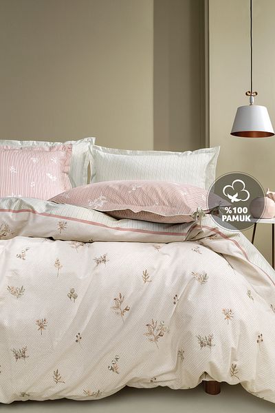Yataş Σετ Παπλωματοθήκη Beige Teny Double Ranforce