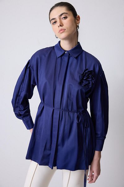 Touché Privé 100% Cotton Rose Detailed Shirt