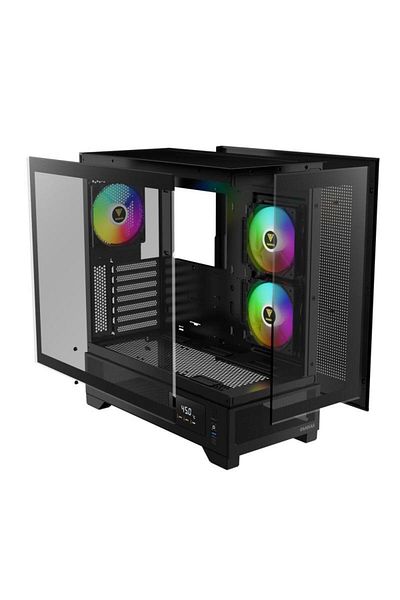 gamdias Carcasa Gamdias Atlas M1, Middle Tower, tempered glass (Negru)