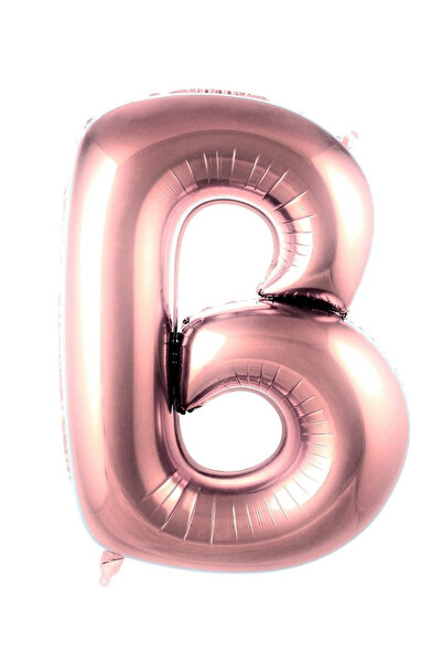 Larenya A-Z Harf Folyo Balon 100 cm Rosegold 40 inç Dev Parti Balonu