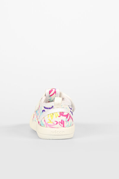 Vicco Darida Patterned Baby Girl White Casual Shoes