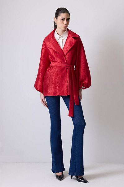Touché Privé Oversize Jacket with Jacquard Belt