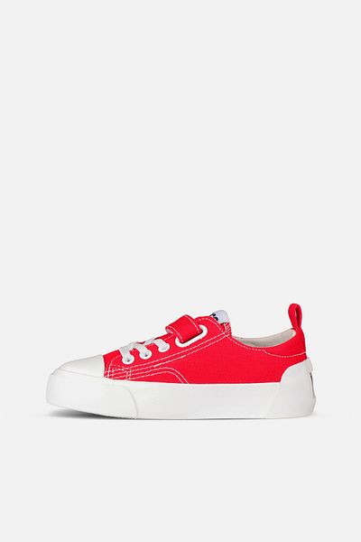 Vicco Lee Basic Unisex Preschool Red Sports Shoes