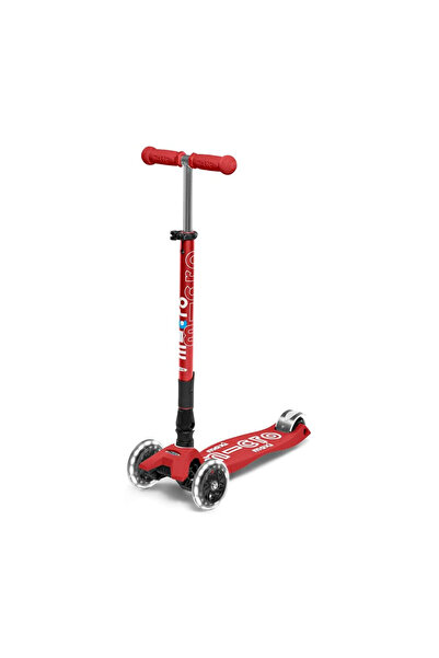 Micro Scooter Maxi Deluxe Red Led Katlanabilir Mmd098