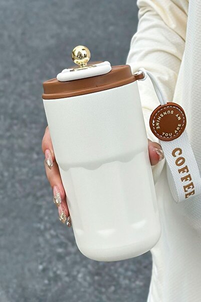 Weather Forecast 316 L Steel Yellow 420 ml Vacuum Hot Cold Coffee Hand Thermos Mug Cin486Sr