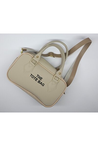 stilyy Fildişi renk şık spor the tote bag çanta