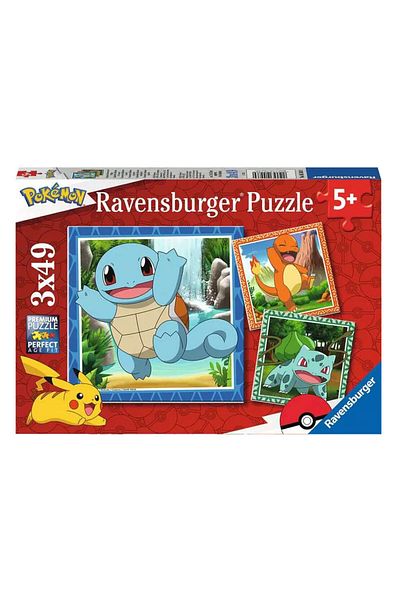 RAVENSBURGER Children's Puzzle 3X49 Piece Puzzle Pokemon 055869