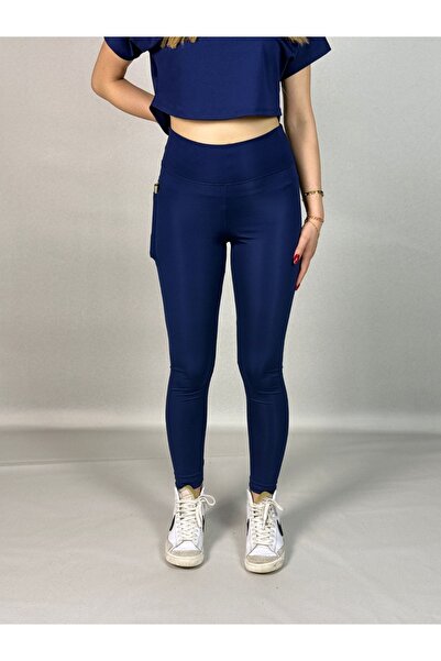 exxitcollection Αθλητικό κολάν υφασμάτινο υψηλής μέσης κατάδυσης με τσέπες