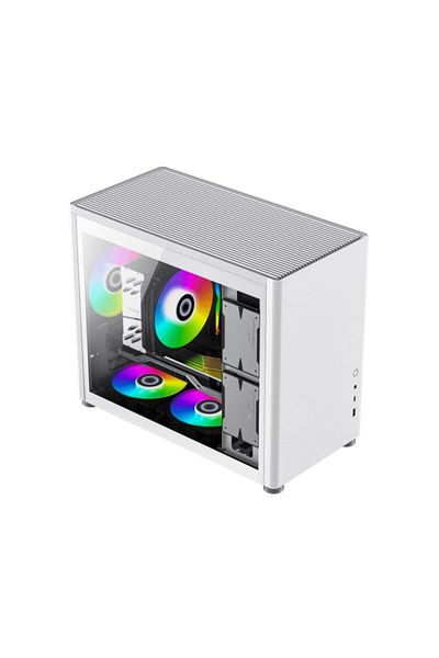 GAMEMAX Carcasa Gamemax Spark, Mini Tower, tempered glass, Alb