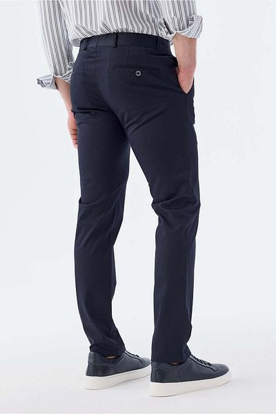 Jakamen Παντελόνι από καμβά με πλαϊνή τσέπη Navy Blue Extra Slim Fit