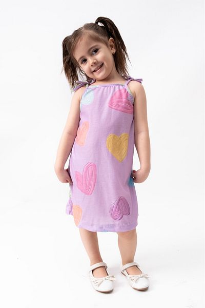 BUUFUU summer girl's suspender printed dress