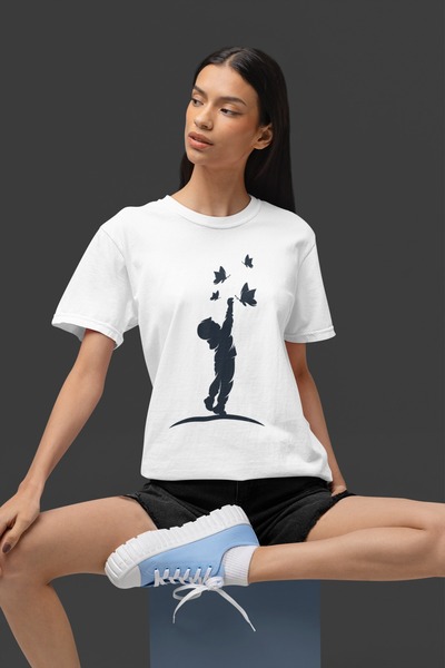 Butik TRIOC DE MÂNĂ SCURTĂ CU Gât rotund, imprimat prin transfer de umbră, pe...