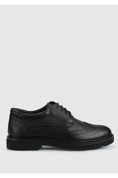 Provoq Men's Black Leather Shoes