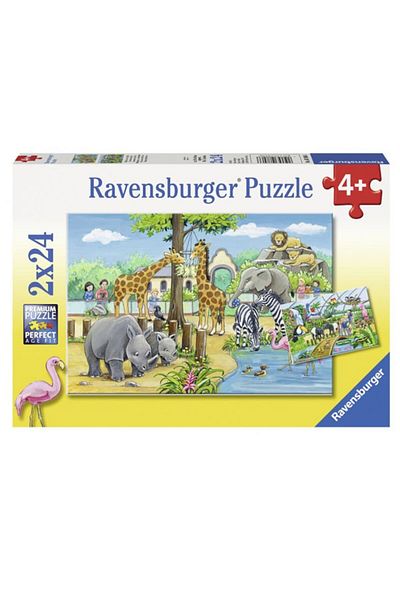 RAVENSBURGER Puzzle 2 X 24 Piece Zoo 078066