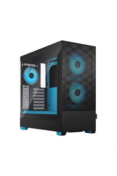 Fractal Design Carcasa Fractal Design Pop Air RGB Cyan Core, Middle Tower, Fara sursa, ATX (Negru/Albastru)