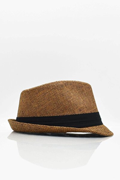 Külah قبعة فيدورا من القش للسيدات - بني