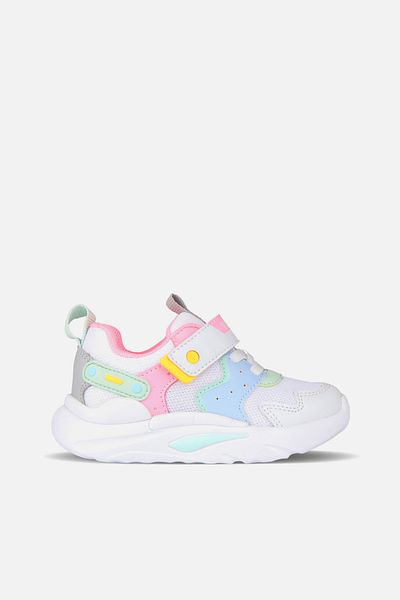 Vicco Birdy Basic Baby Girl White Sports Shoes