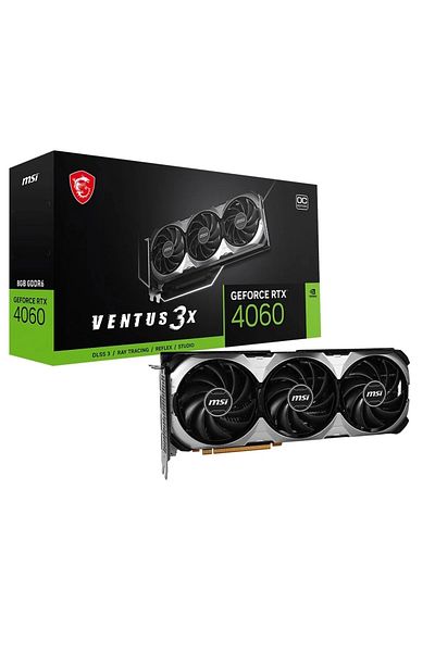 MSI Geforce Rtx 4060 Ventus 3X 8g Oc 8Gb Gddr6 128 Bit Dlss 3 Graphics Card
