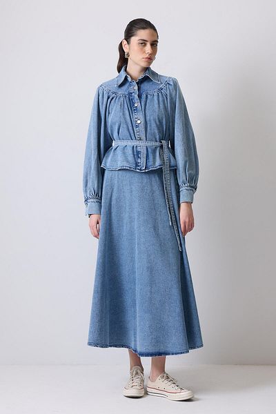 Touché Privé SET DE FUSTE JACHETA DENIM