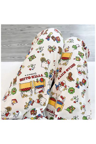 weywot Hello Kitty Detail Unisex Pajamas