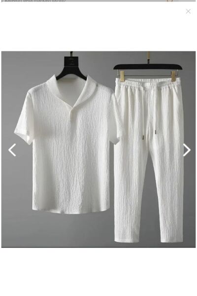 Derays بدلة رجالية عصرية من قماش ليكرا صيفي مزدوج