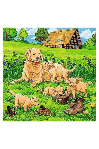 RAVENSBURGER Sweet Animals Puzzle - 3x49 Pieces,080021