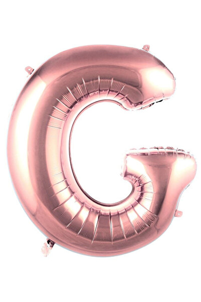 Larenya A-Z Harf Folyo Balon 100 cm Rosegold 40 inç Dev Parti Balonu