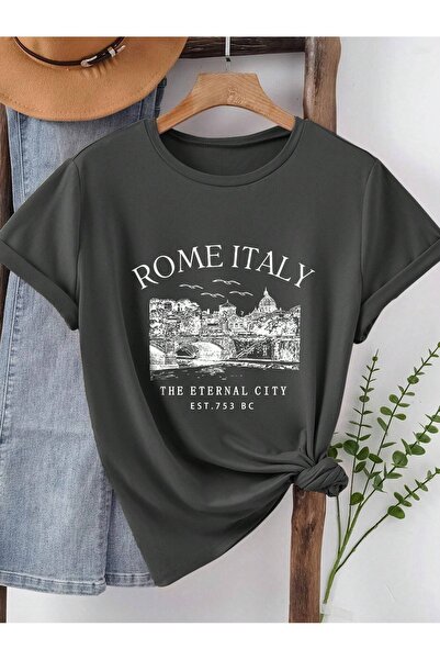 OVER HEAD Žene Rim Italija 753 Štampano Oversize kroj T-shirt