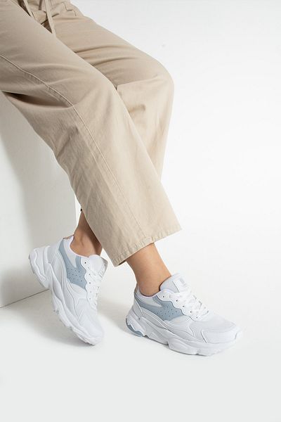 Getcho Pantofi sport casual pentru femei Marten, alb, albastru, pudra