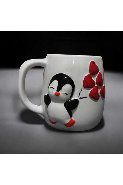 seda seramik Handmade Penguin Mug Cup 400ml