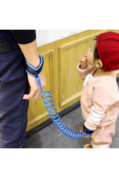 COLLECTİON Child Lock Mother Velcro Safety Bracelet Blue Color