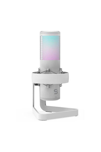 Endorfy Microfon streaming Endorfy AXIS Streaming Onyx, cu iluminare, suport metalic (Alb)