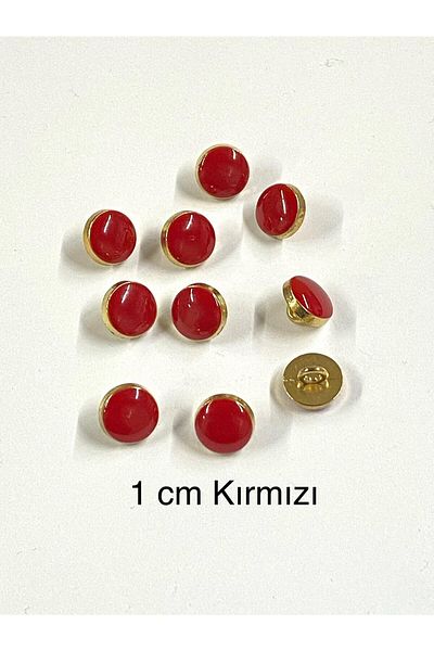 karantuhafiye Red Metal Blouse Button 1 cm (02729)