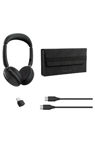 Jabra Casti Stereo Jabra Evolve 2 65 Flex, Microfon, AVRCP, USB-C, Bluetooth (Negru)