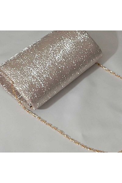Şarra Gossi Geantă de rochie de seară aurie de culoare aurie - Geantă de seară