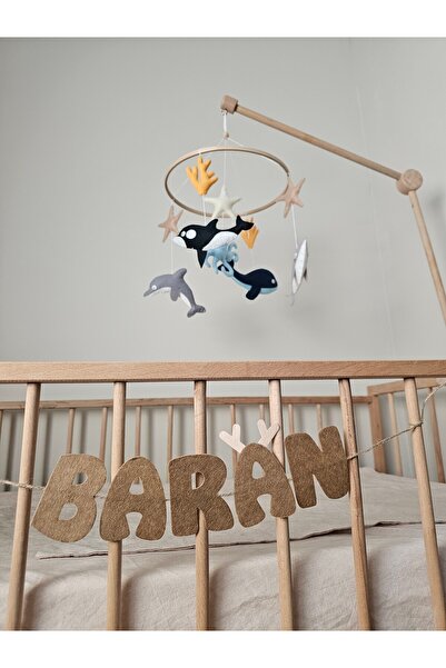 hobiimobiii Bebek beşik süsü keçe flama isim etiketi duvar süsü isimli (SORU ...