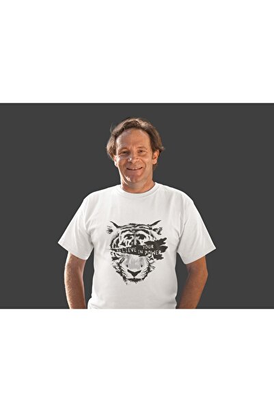 Butik TRIOCUL TIGER BELIEVE CU IMPRIMARE TRANSFERATĂ, CU Gât rotund, CU MÂNĂ SCURTĂ, PENTRU FEMEI/BĂRBAȚI, bumbac 100% BUC.