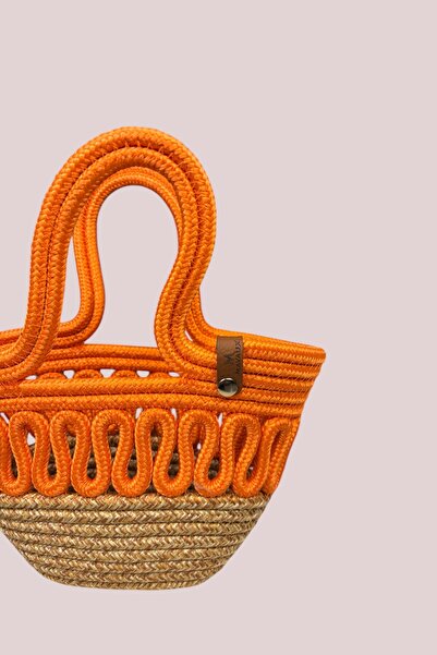 MaVaux Детска плажна чанта с шарка на сламка Mara Kids