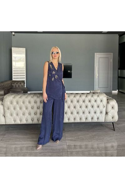 Unique Cupra Fabric Palazzo Pants