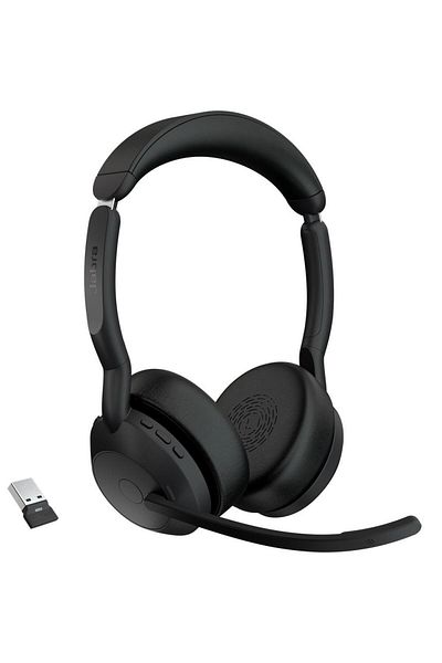 Jabra Jabra Evolve2 55 Wireless Call Center Headset with Microphone, USB-C (Black)
