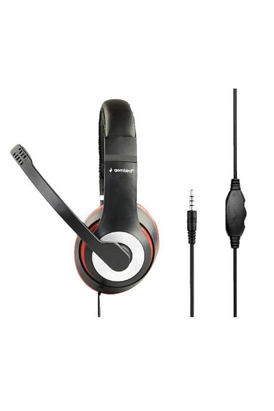 Gembird Casti Stereo Gembird MHS-03-BKRD, cu fir, standard, utilizare multimedia, call center