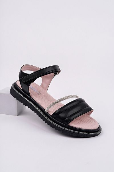 McDark Girl's Orthopedic Velvet Black Sandals
