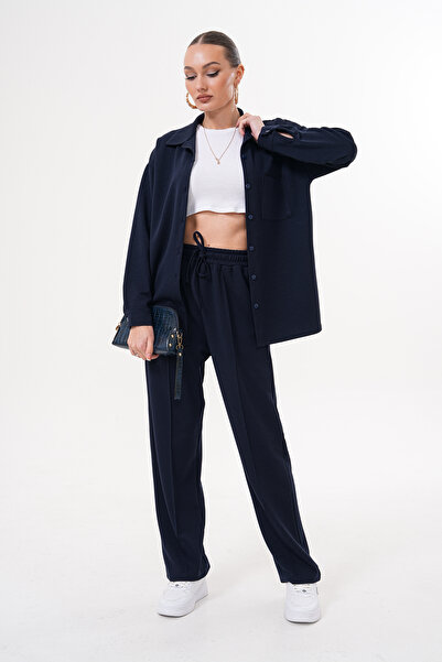 Miss Dünya Lissa Women's Long Sleeve Shirt Short Leg Bottom-Top Suit