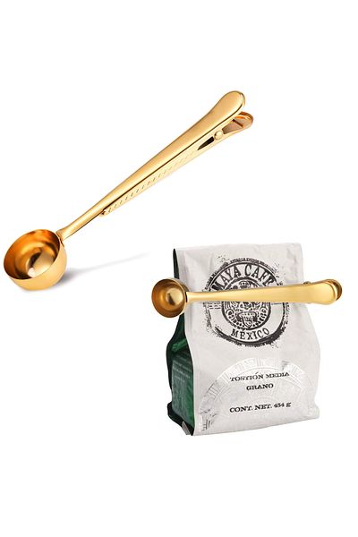 Weather Forecast Gold Steel Coffee Spoon and Cin108Sr Clip
