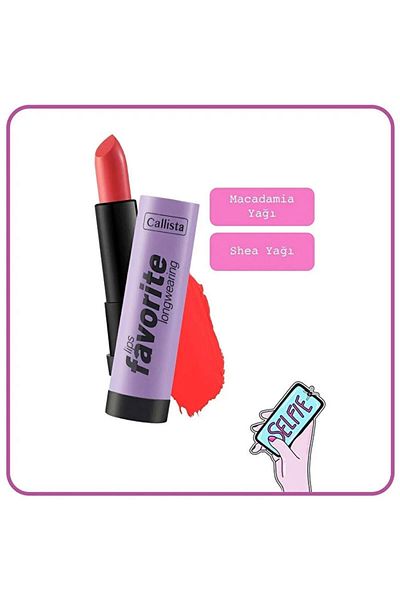 Callista Lips Favorite Long Section Head Makeup Laces 304 Tangerino Pink