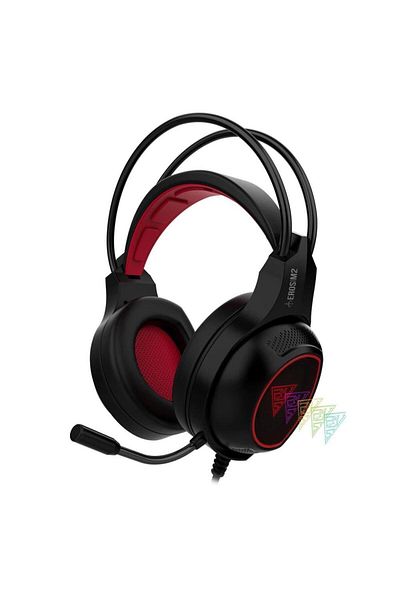 gamdias Casti Gaming Gamdias Eros M2, iluminare LED, USB, Microfon (Negru/Rosu)