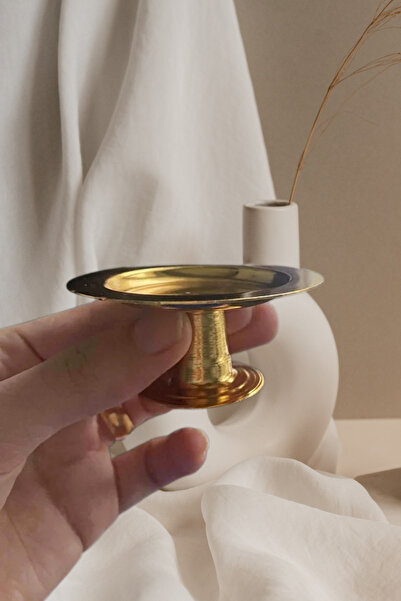 Yaren Style Luxury 6-Piece Gold Plated Macaron Holder, Turkish Delight Holder, Coffee Side Presentation Holder