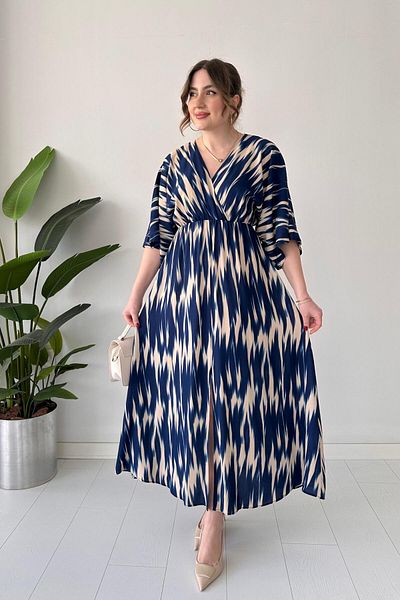 MaziButik Rochie de liliac albastru bleumarin