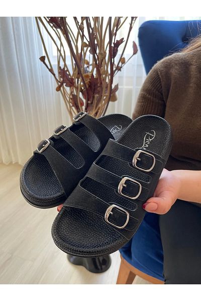 SUNSTEP Soft Orthopedic Sole Adjustable Buckle Slippers According to Foot Shape