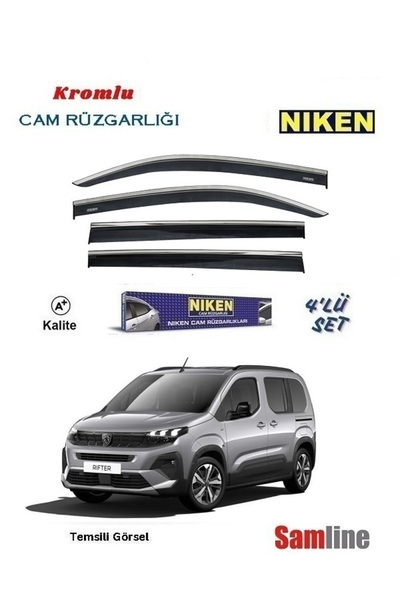 Niken Peugeot Yeni Rifter (2024-2025) Cam Rüzgarlığı 4'lü Set